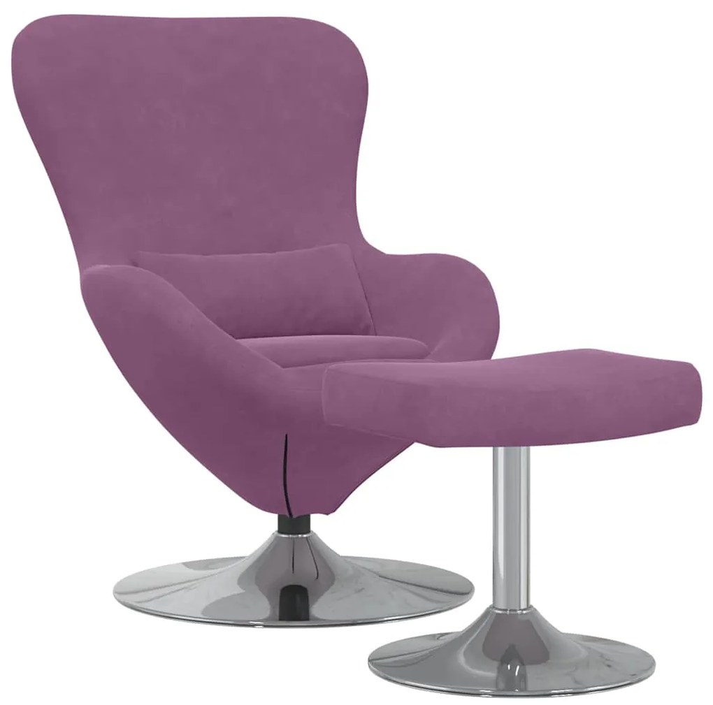 vidaXL Κάθισμα-αυγό 2 pcs Μοβ 63 x 73 x 90 εκ Βελούδο