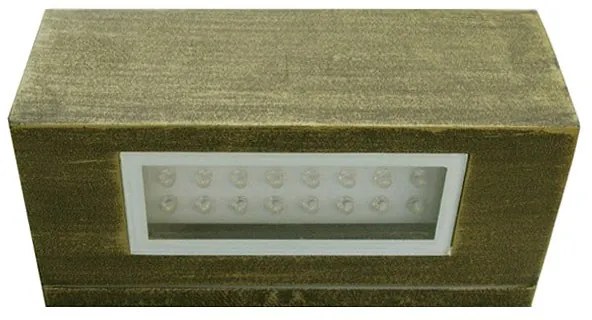 Adeleq Led Φωτιστικό Διπλό Ορθογώνιο Επίτοιχο Αλουμινίου 3.3W Ψυχρό Ρουστίκ 9-7060710