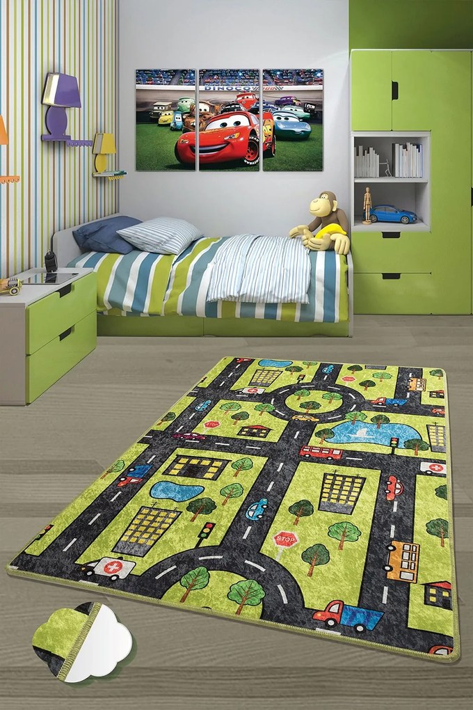 Χαλί Green City 876CHL1157 Green-Multi Conceptum Hypnose 100X160cm