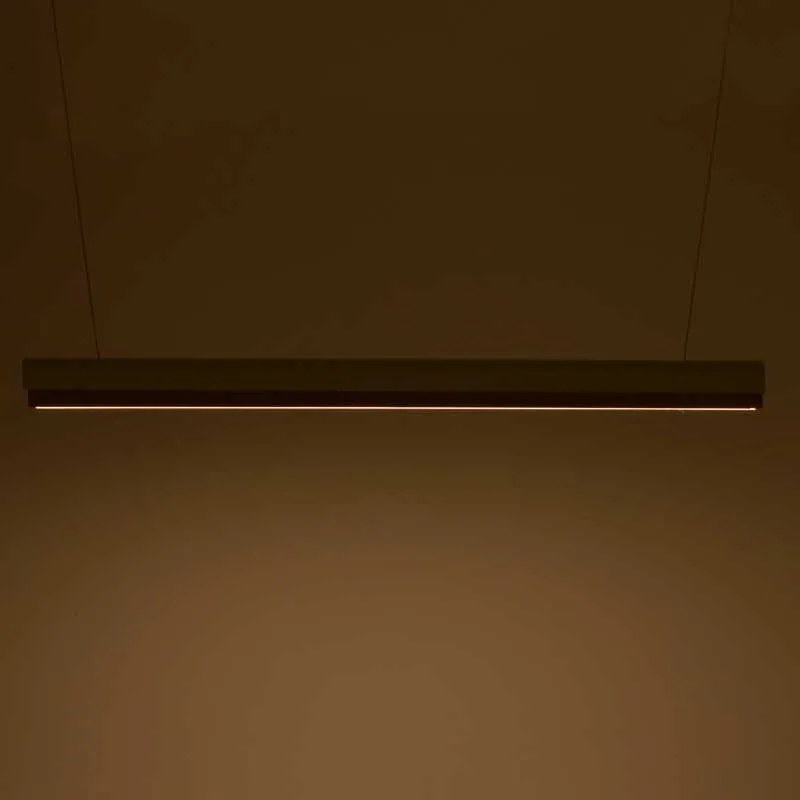 Φωτιστικό οροφής Rafmole pakoworld Led λευκό μέταλλο-ξύλο 120x7.5εκ