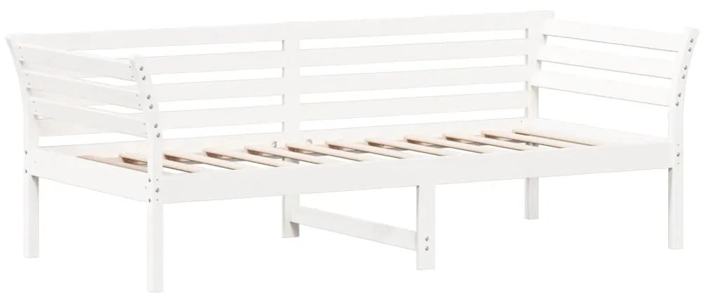 vidaXL Κρεβάτι ημέρας χωρίς στρώμα Λευκό 100x200 cm Στερεό ξύλο πεύκο