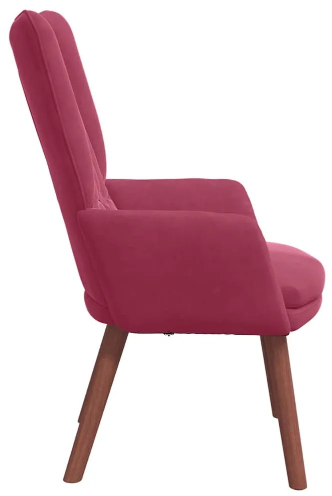 vidaXL Χαλαρωτική Πολυθρόνα Μπορντό 63 x 67 x 94 εκ. Βελούδο