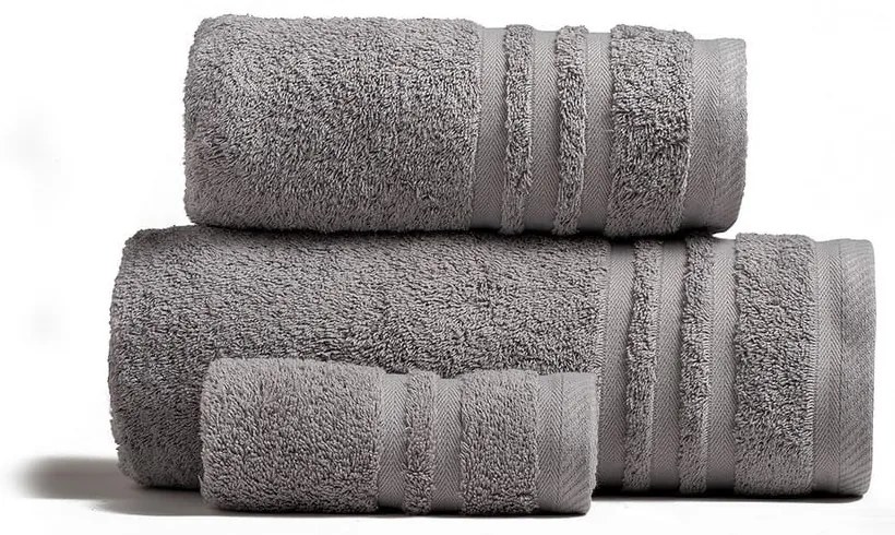 Πετσέτα Premio Light Grey Melinen Σώματος 80x150cm 100% Πενιέ Βαμβάκι