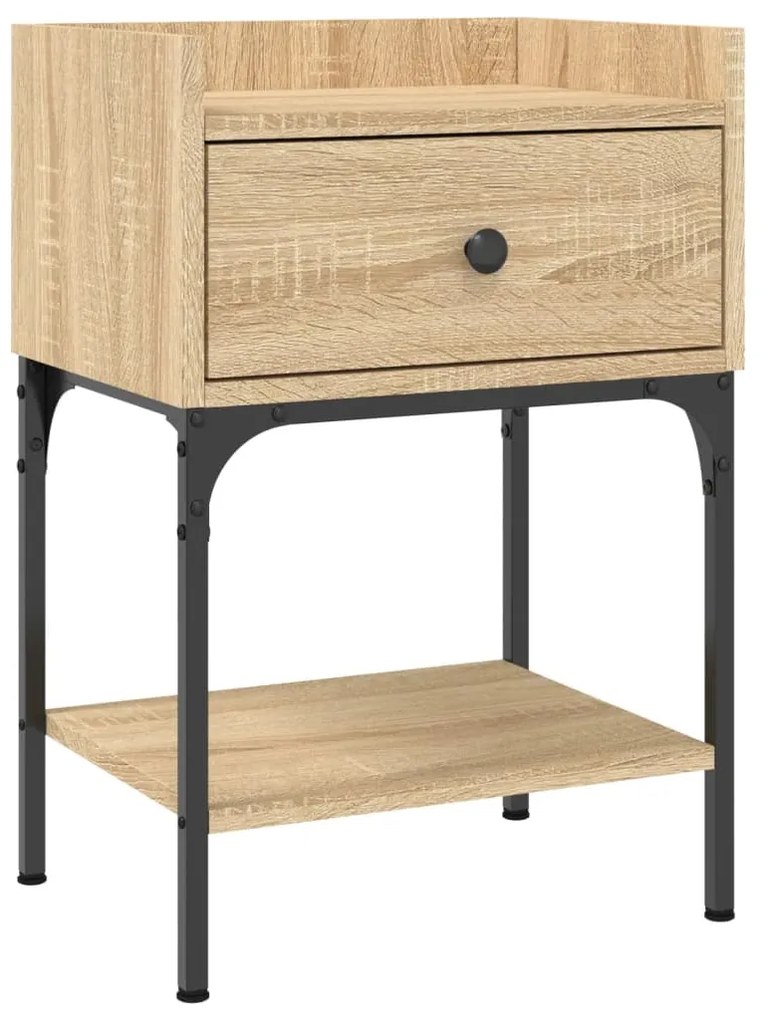 vidaXL Κομοδίνα 2 τεμ. Sonoma Δρυς 40,5x31x60 εκ. Επεξεργασμένο Ξύλο