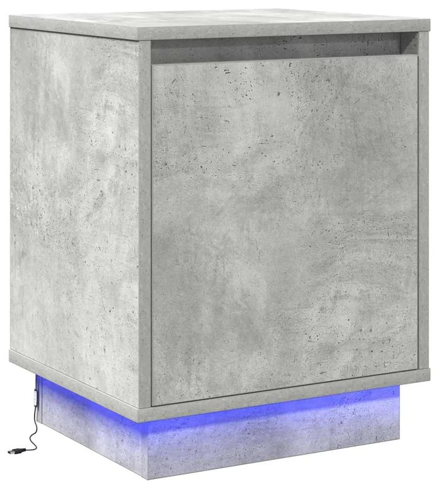 vidaXL Κομοδίνο με Γκρι σκυροδέματος 39 x 34.5 x 50 εκ.