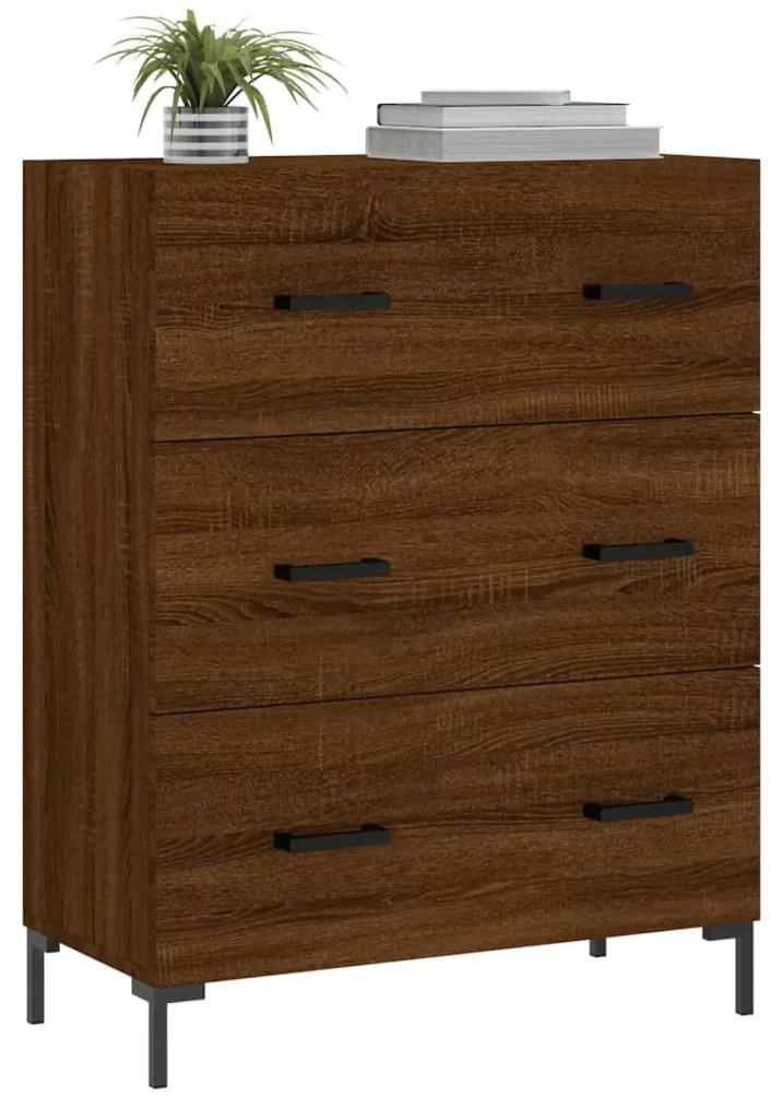 vidaXL Ντουλάπι Καφέ Δρυς 69,5 x 34 x 90 εκ. Επεξεργασμένο Ξύλο
