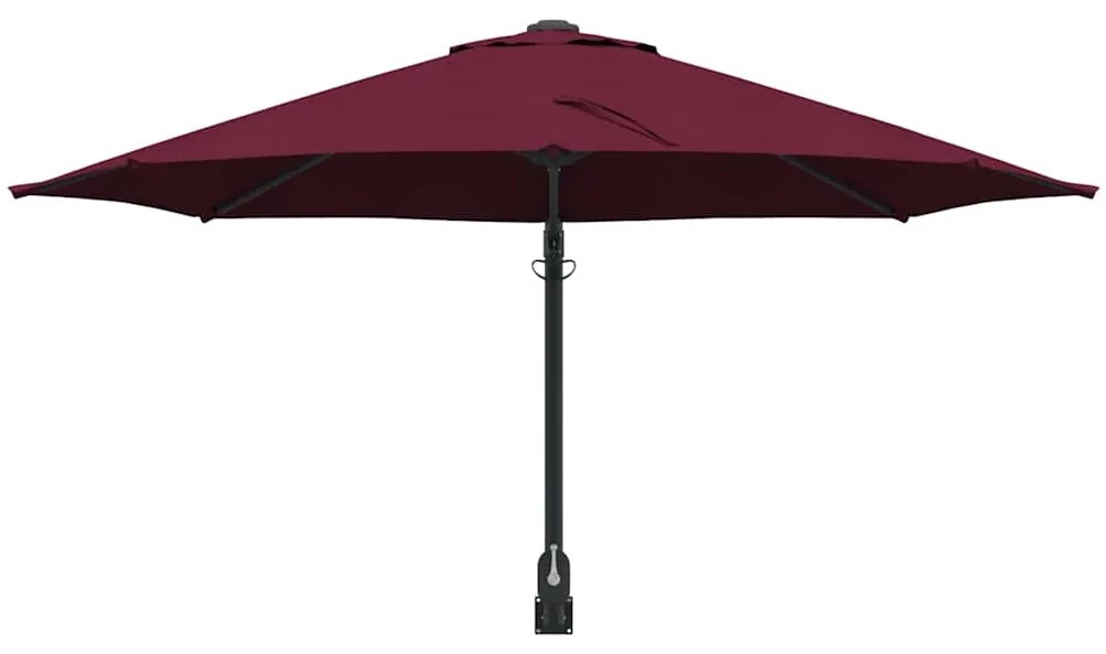 vidaXL Ομπρέλα Κήπου Κόκκινο και Μαύρο 248 x 248 x 148 εκ