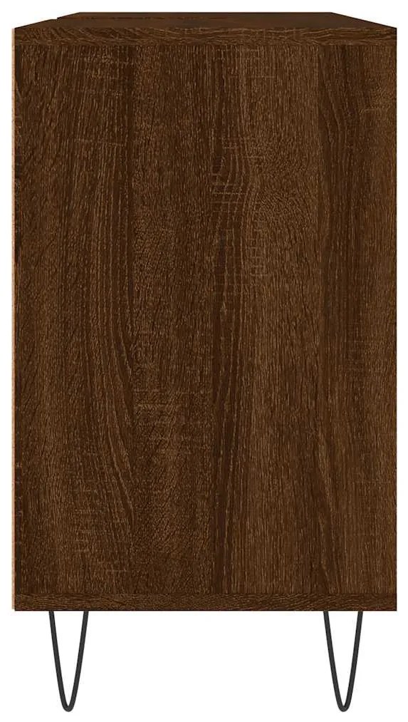 vidaXL Ντουλάπι Μπάνιου Καφέ Δρυς 80 x 33 x 60 εκ. Επεξεργασμένο Ξύλο
