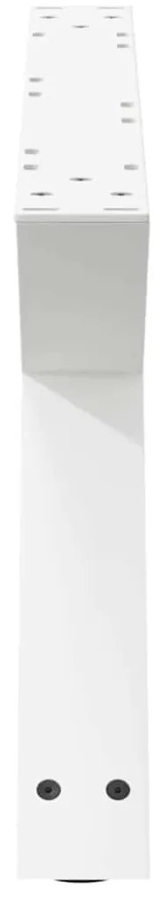 vidaXL Πόδια Τραπεζιού Σαλονιού 2 τεμ. Λευκά 70x(30-31,3) εκ. Ατσάλι
