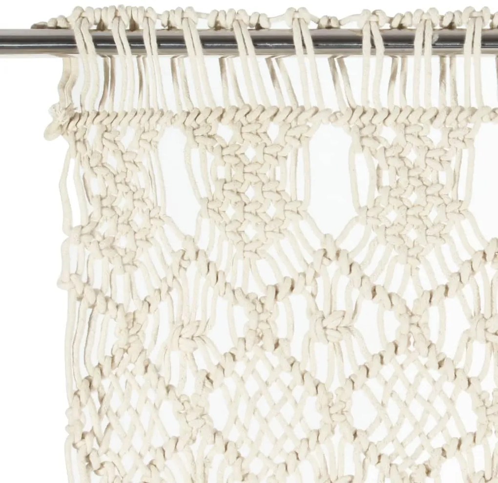 vidaXL Κουρτίνα Μακραμέ 140 x 240 εκ. Βαμβακερή