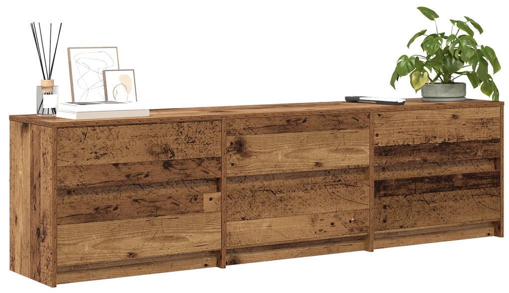 vidaXL Ντουλάπι TV με συρτάρι Καφέ 180 x 34 x 50 εκ Επεξεργασμένο ξύλο