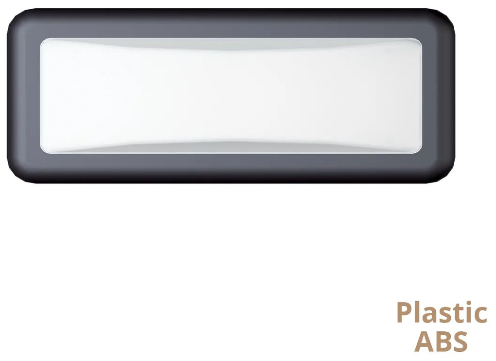 Απλίκα IP54 Led 6w 3000K 500lm Πλαστικό ABS Dark Grey Minos Viokef 4189700