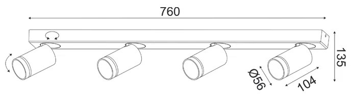 ΕΠΙΤΟΙΧΟ ΦΩΤΙΣΤΙΚΟ 4XGU10 DIVINO ΛΕΥΚΟ ΑΛΟΥΜΙΝΙΟ IP20 76X7X13,5CM - RA3634SWH - RA3634SWH