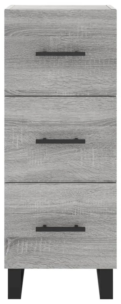 vidaXL Μπουφές Sonoma Γκρι 34,5 x 34 x 180 εκ. από Επεξεργασμένο Ξύλο