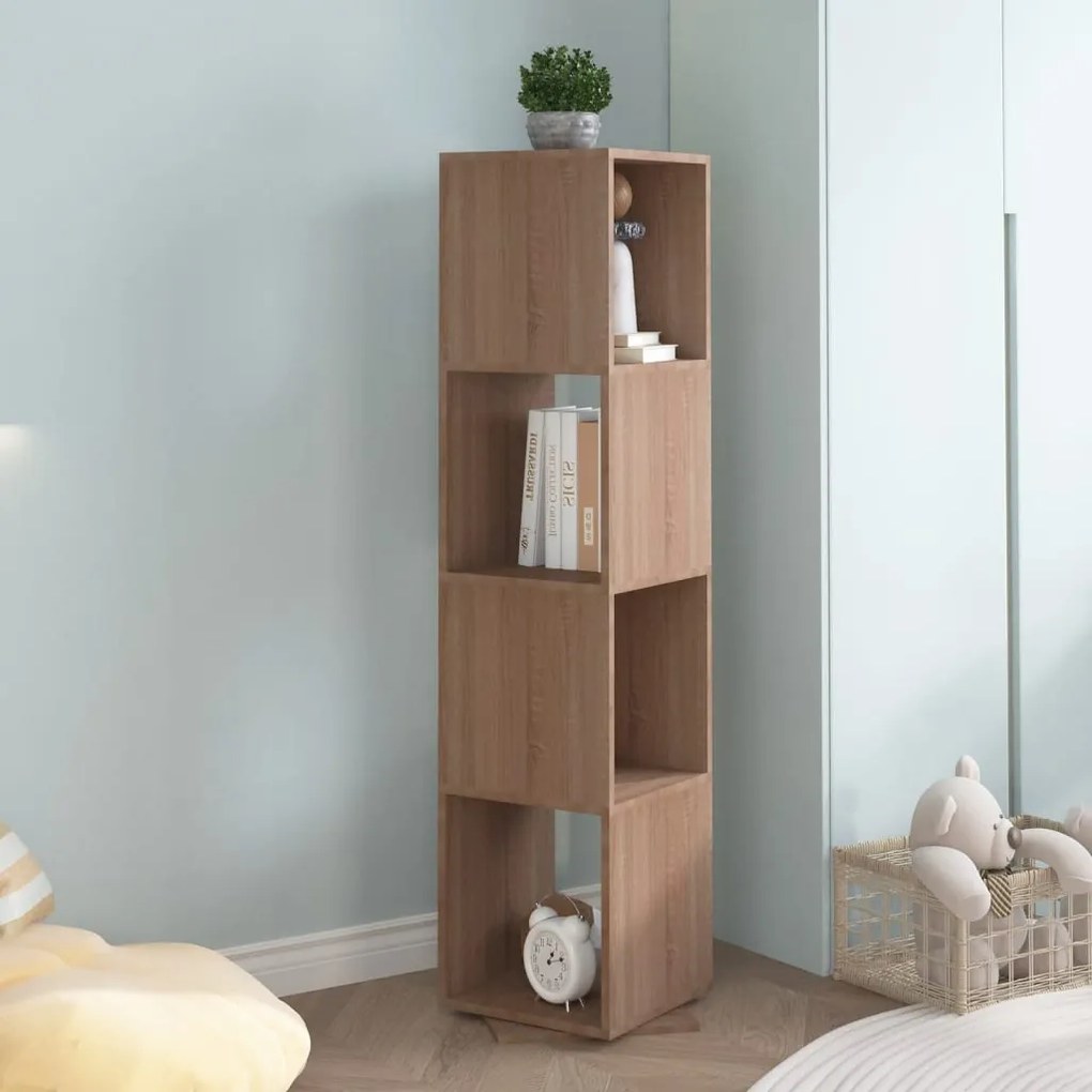 vidaXL Ντουλάπι Περιστρ. Sonoma Δρυς 34,5x34,5x147,5 εκ. Μοριοσανίδα