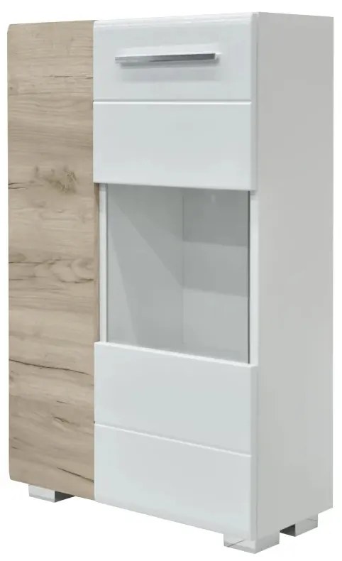 MATIS Βιτρίνα επιδαπέδια Barcelona Δρυς γκρι Matis670244