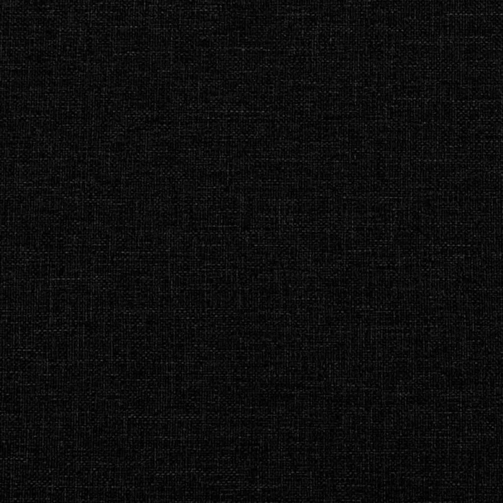 Καναπές Τριθέσιος Μαύρος 180 εκ. Υφασμάτινος με Υποπόδιο - Μαύρο