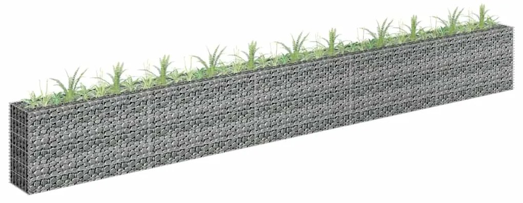 vidaXL Συρματοκιβώτιο-Γλάστρα Υπερυψωμένη 450x30x60 εκ. Γαλβ. Χάλυβας