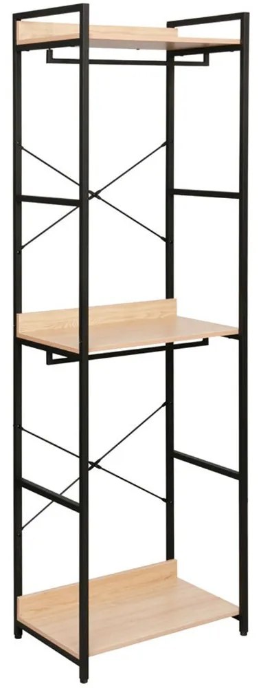 Ντουλάπα Xenia 18-0017 60x40x200cm Natural-Black