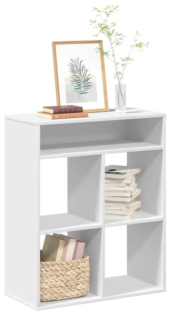 Βιβλιοθήκη Λευκή 66x31x80 εκ. από Επεξεργασμένο Ξύλο