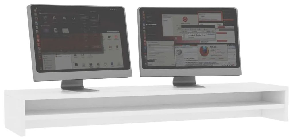 vidaXL Βάση Οθονών Λευκή 100 x 24 x 13 εκ. από Επεξ. Ξύλο