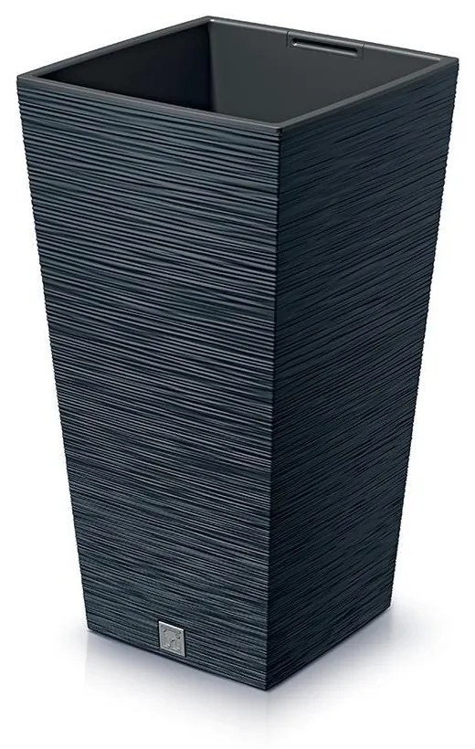 Γλάστρα-κασπώ &quot;FURU&quot; (2 σε 1),  Y55x29,5x29,5εκ., ανθρακί.  τμχ.