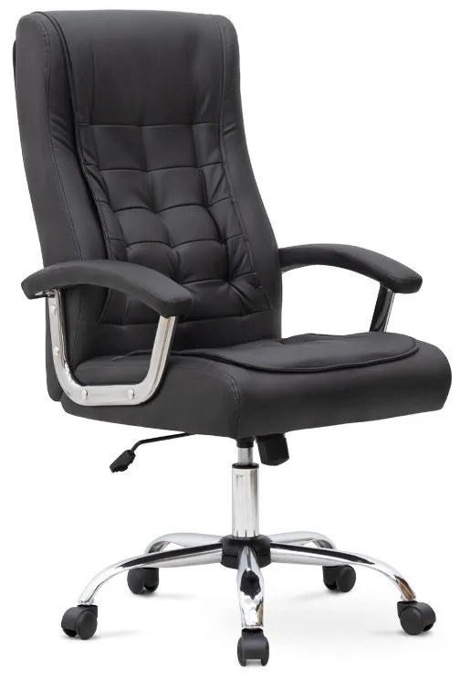 Megapap Καρέκλα Γραφείου Διευθυντική Vision Από Τεχνόδερμα Μαύρο