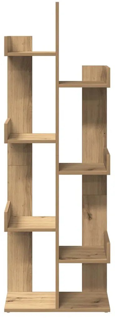 vidaXL Βιβλιοθήκη Αρτισιανή Δρυς 48x25,5x140 εκ. Επεξεργ. Ξύλο