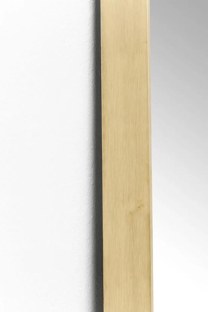 Καθρέφτης Τοίχου Curve Παραλληλόγραμμος Μπρούτζινος  200x70εκ. 70x5x200εκ - Χρυσό