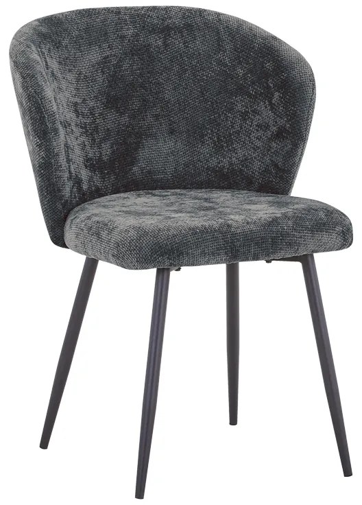 Καρέκλα Karg pakoworld γκρι ύφασμα-πόδι μαύρο μέταλλο 57x62x80εκ
