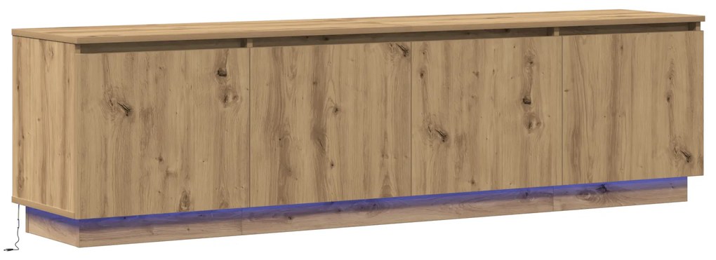 vidaXL ντουλάπι τηλεόρασης με LED Artisan Oak 180x38x49 εκ. Επεξεργασμένο ξύλο