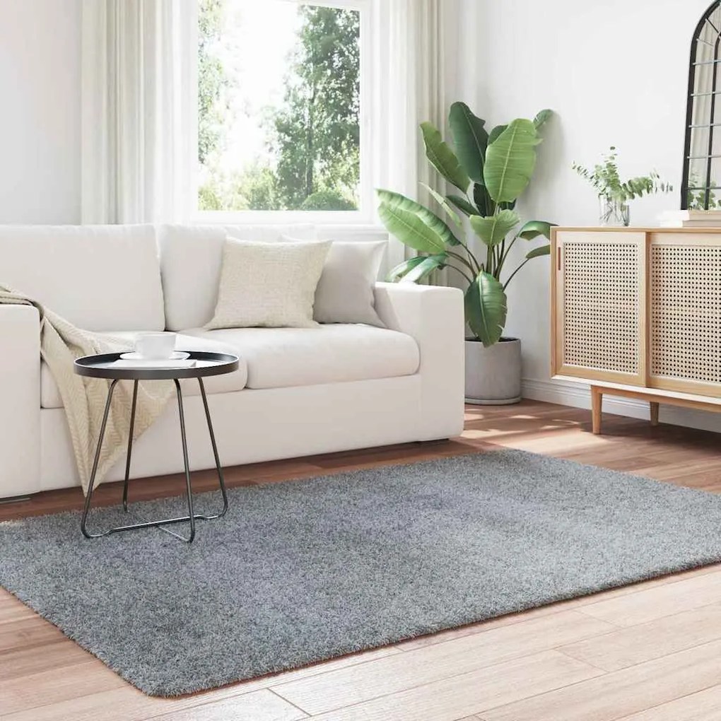 vidaXL Χαλί Shaggy με Ψηλό Πέλος NAVARRA Ανοιχτό Γκρι 130x200 εκ.