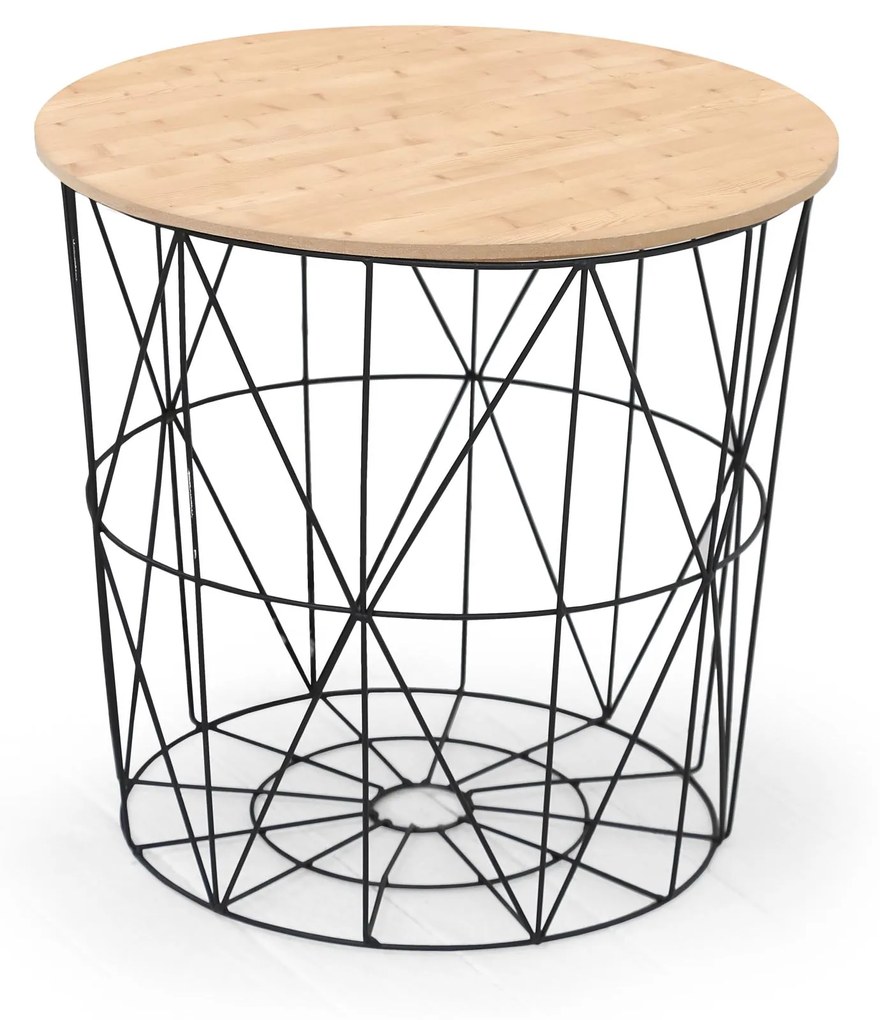 MARIFFA c. table, color: natural / black DIOMMI V-CH-MARIFFA-LAW-CZARNY/NATURALNY