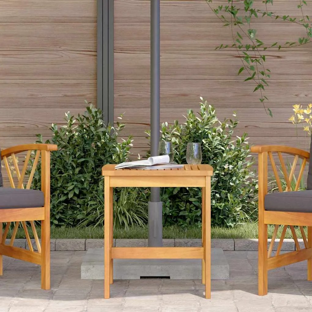 vidaXL Πλευρικό Τραπέζι Κήπου 45 x 45 x 50 εκ από Μασίφ Ξύλο Ακακίας