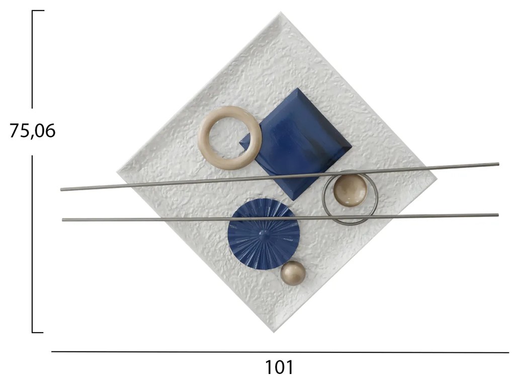 ΔΙΑΚΟΣΜΗΤΙΚΟ ΤΟΙΧΟΥ ΜΕΤΑΛΛΙΚΟ HM7559 101.0x75.6x5.7 - 0410783 - HM7559