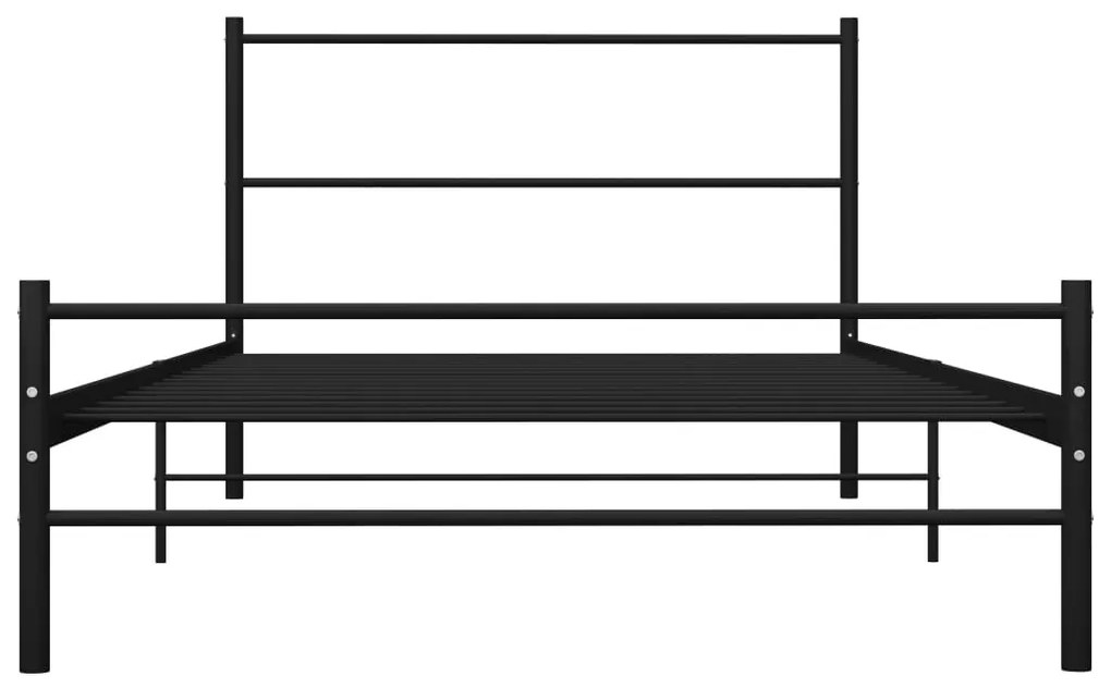 vidaXL Πλαίσιο Κρεβατιού Μαύρο 100 x 200 εκ. Μεταλλικό