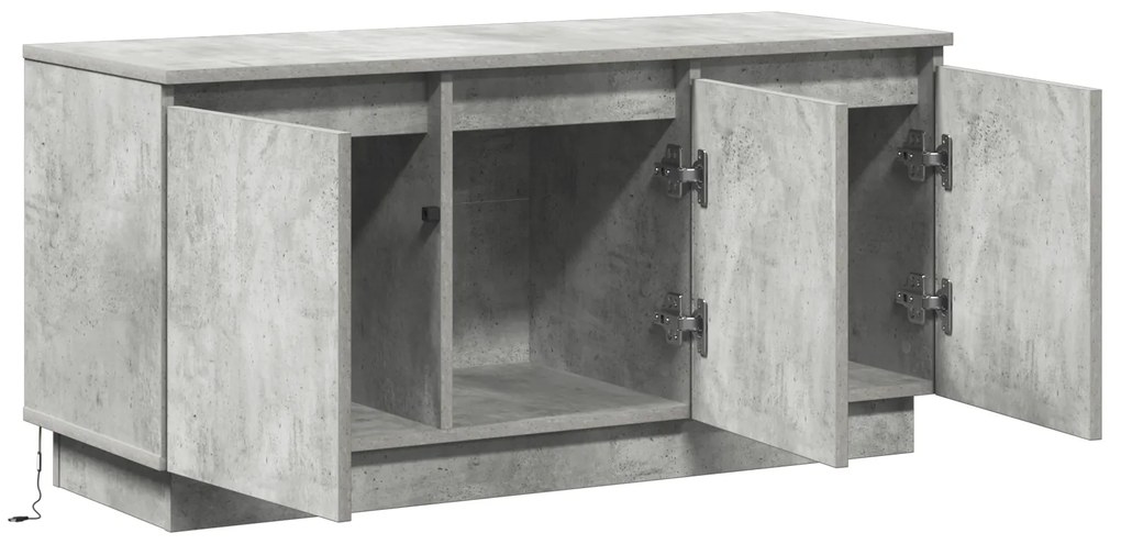vidaXL Τηλεοπτική Ντουλάπα Σκυρόδεμα Γκρι 100x38x49 εκ. Επεξεργασμένο Ξύλο