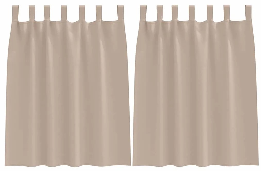 vidaXL Κουρτίνες με κουρτίνες 2 pcs Taupe 140x140cm Πολυεστέρας