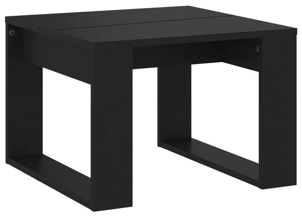 Τραπέζι Βοηθητικό Μαύρο 50 x 50 x 35 εκ. από Μοριοσανίδα - Μαύρο