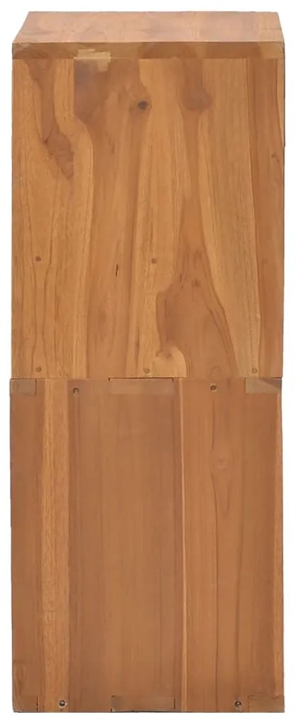 Κομοδίνο 40 x 30 x 76 εκ. από Μασίφ Ξύλο Teak - Καφέ