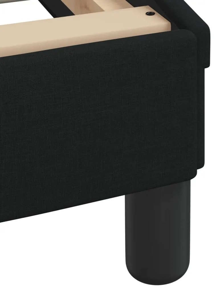 vidaXL Σκελετός Κρεβατιού Dover Μαύρο 140x200 εκ.Υφασμάτινο