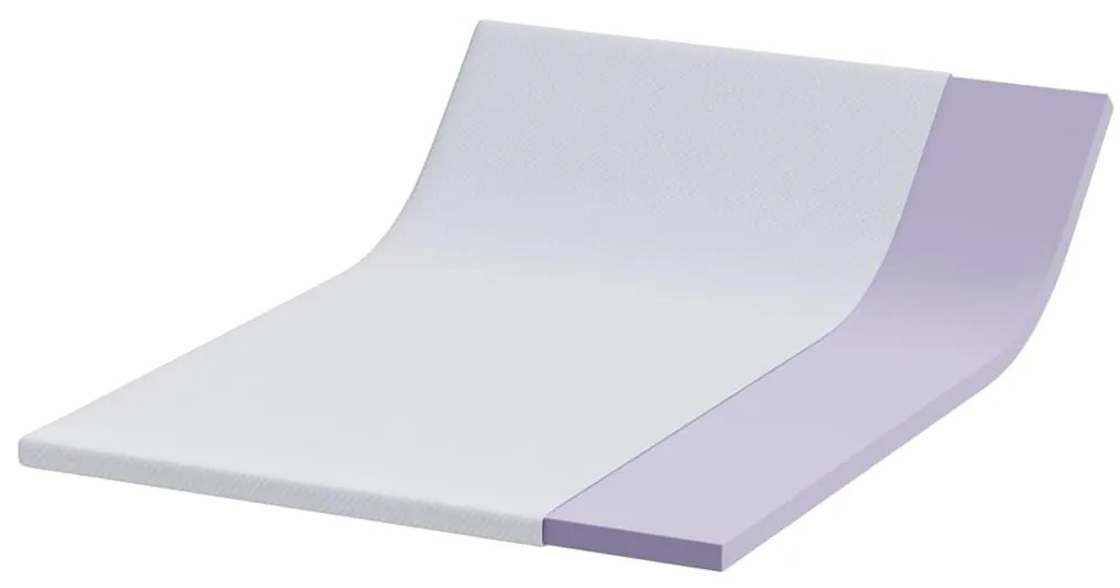 vidaXL Στρώμα επικάλυψης Λευκό 140 x 190 cm Υφασμα Jacquard