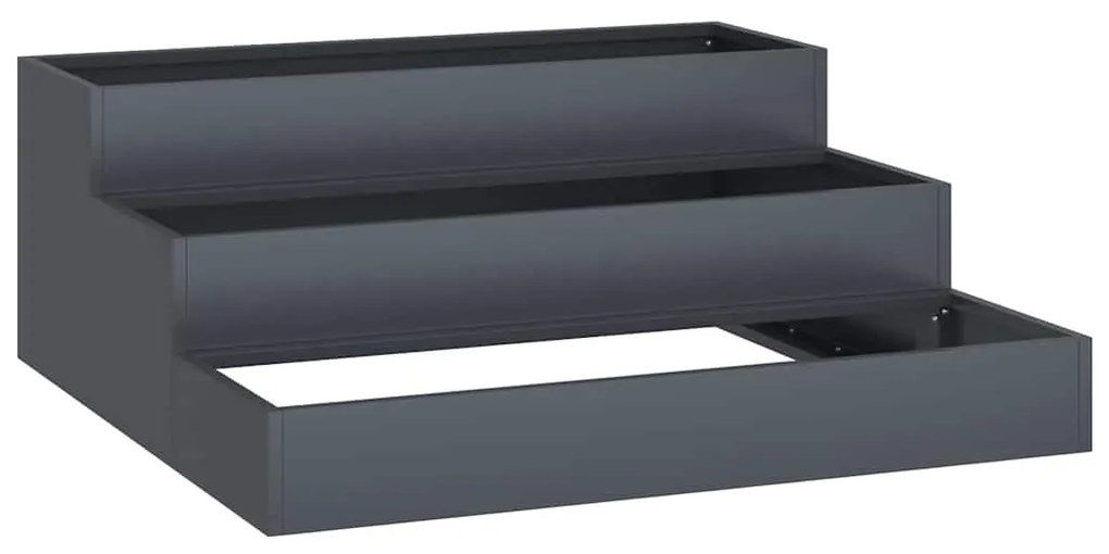 vidaXL Γλάστρα Κήπου Ανθρακί 90 x 90 x 35 εκ Ατσάλι