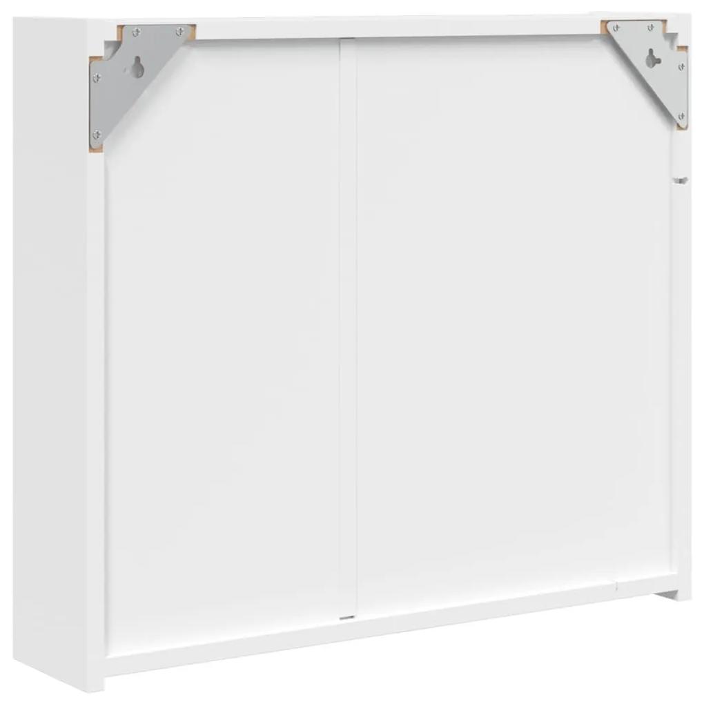 Καθρέφτης Μπάνιου με Ντουλάπι &amp; LED Λευκό 60 x 13 x 52 εκ. - Λευκό