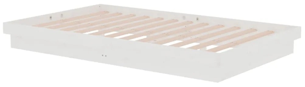 vidaXL Πλαίσιο Κρεβατιού Λευκό 120 x 200 εκ. από Μασίφ Ξύλο
