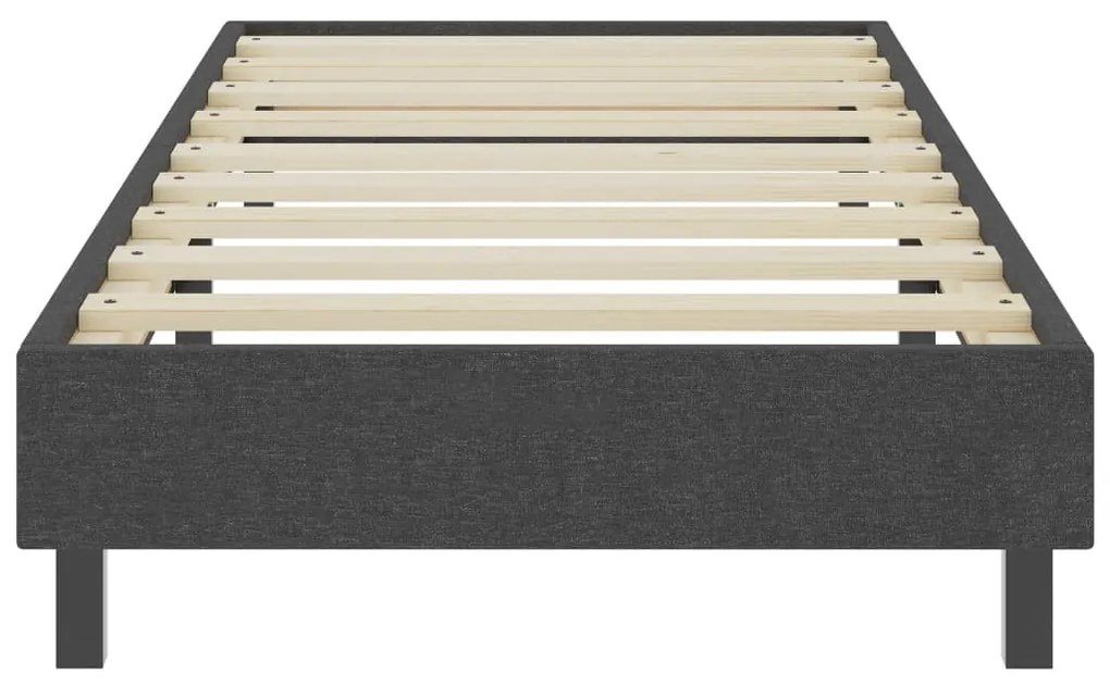 vidaXL Κρεβάτι Boxspring Σκούρο Γκρι 90 x 200 εκ. Υφασμάτινο