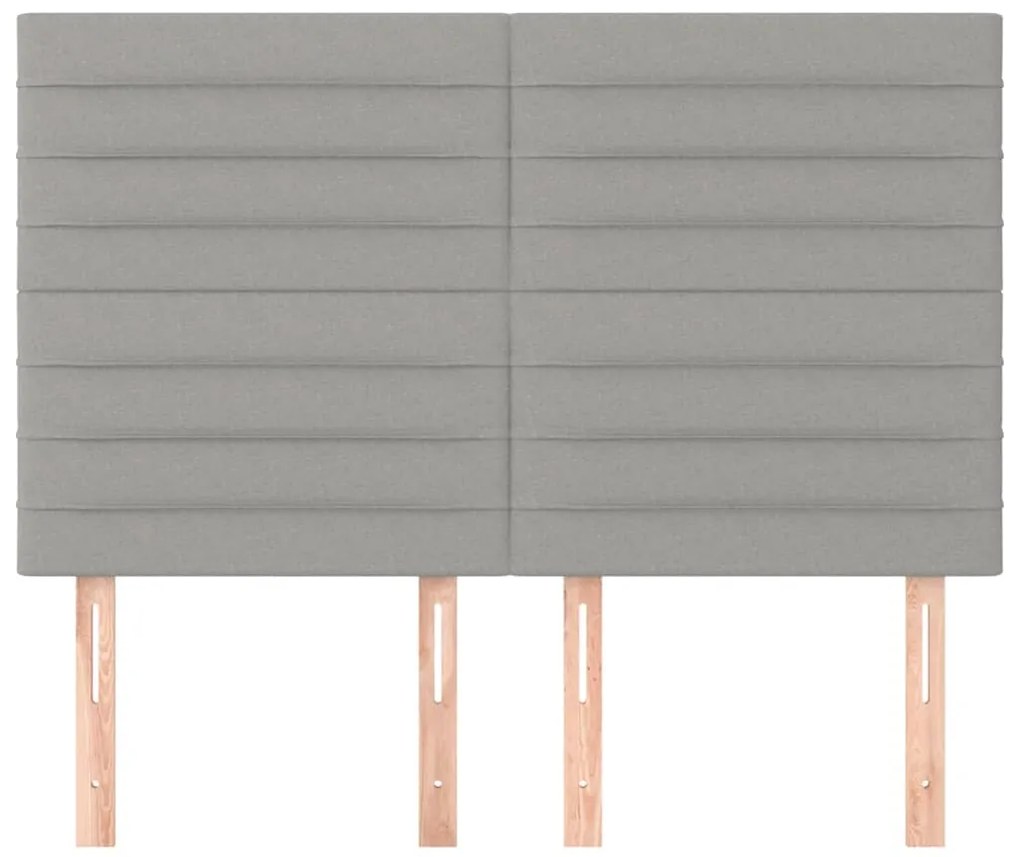 vidaXL Κεφαλάρι Ανοιχτό Γκρι 144x5x118/128 εκ. Ύφασμα