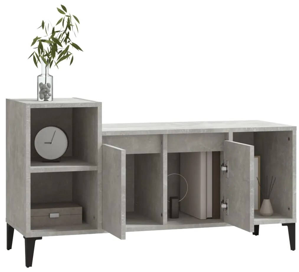 vidaXL Έπιπλο Τηλεόρασης Γκρι Σκυρ. 100x35x55 εκ. Επεξ. Ξύλο