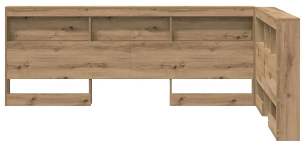 vidaXL Κεφαλάρι Αποθήκης artisan δρυς 120 cm Επεξεργασμένο ξύλο