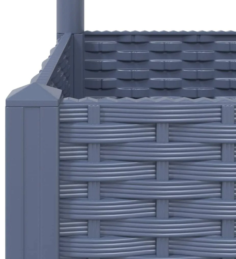 Ζαρντινιέρα Κήπου με Καφασωτό Μπλε Γκρι 120x120x136 εκ από PP 318257